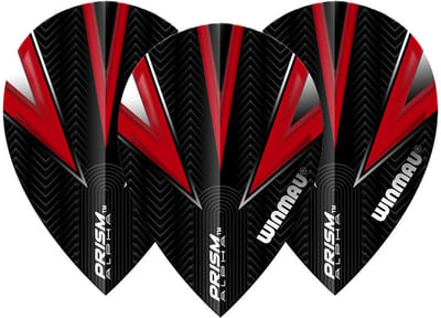 Winmau Prism Alpha Pear Red & Black - Dart Flights