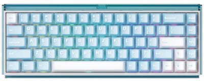 AKKO Ray68 HE Blue White 65% AstroAim Magnetische Switch 8K Hz Hall Effect Hotswap ARGB Draadloze Gaming Toetsenbord