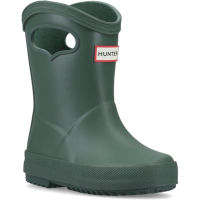 Hunter Kinderen 1ste Trek op Rubber Kinderen Hunter Groen Wellingtonlaarzen