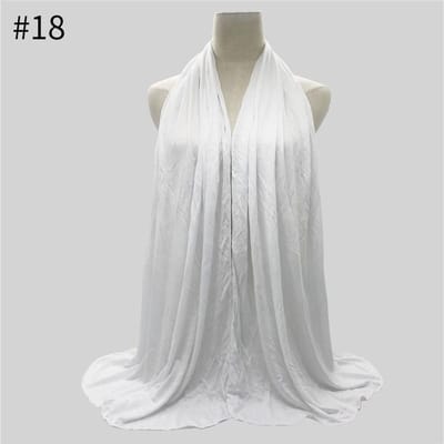 Écharpe Hijab Longue en Jersey de Coton Modal 28 Couleurs Ramadan Châle Musulman Long Uni Uni Doux Turbans à Enrouler Pour Femmes Bandeau gray