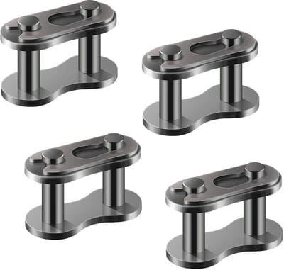 Dailygoods- Connectoren 4 Stuks - Kettingschakel - Vervanging voor Motorfiets 50cc/70cc/90cc/110cc/125cc - ATV/Quad - Zilveren Staallegering - Geschikt voor Mini Bike/Pit ATV