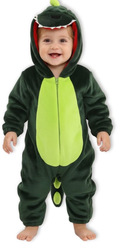 BoefieBoef Dinosaurus Kleuter Dieren Onesie Peuter Pyjama Kinderen 2-4 jaar – Verkleedkleding met Luierrits – Carnaval Dierenpak - Kerst en Kraamcadeau - Zacht Flanel - Baby Kerst - Boxpak - Jongen - Meisje - Kruippak - Winterpak - T-Rex Dieren Groen