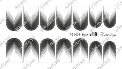 Korneliya Airbrush Waterdecal AG 0008 Black
