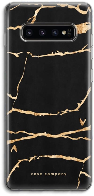 Case Company® - Hoesje geschikt voor Samsung Galaxy S10 4G hoesje - Gouden marmer - Soft Cover Telefoonhoesje - Bescherming aan alle Kanten en Schermrand