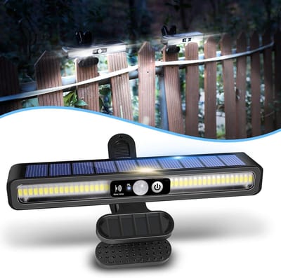 Zonnelamp - Bewegingssensor Buitenlamp - 6000K Draagbare Zonnelamp - Met 36 LED's - Geschikt voor omheinde garages en campings - Zwart
