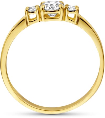 14K Geelgouden Trilogie Ring met Lab Grown Diamant 0.50 ct 4035538 – G VS