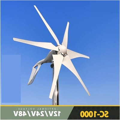 Windturbine Generator - Windmolen Energie - Alternatieve Energie - Lage Opstartsnelheid - 48V - Wit