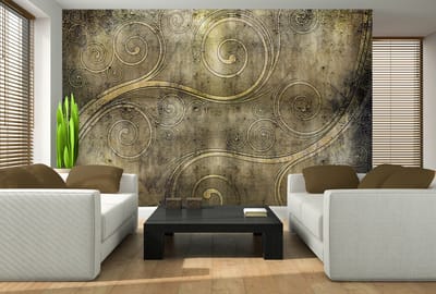 Celtic Swirl Rustic Texture Photo Wallcovering