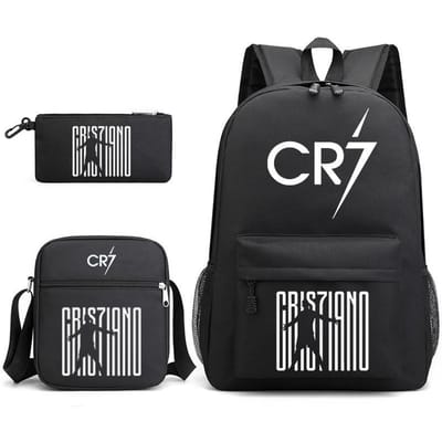 C Ronaldo schooltas + kleine schoudertas + etui drie-delige rugzak School bag 3-piece set