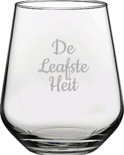 Gegraveerde Drinkglas 42,5cl De Leafste Heit