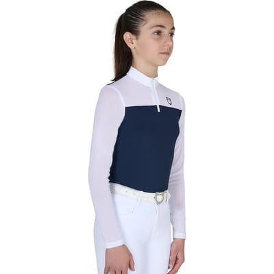 Paardrijpolo met lange mouwen voor meisjes Equestro