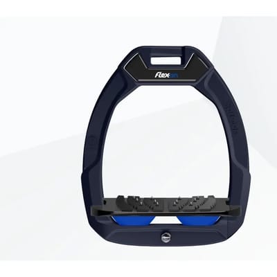 Ultra Grip Veiligheidsbeugels Paardrijden Hellend Blauw/Zwart/Blauw Flex-On Safe-On