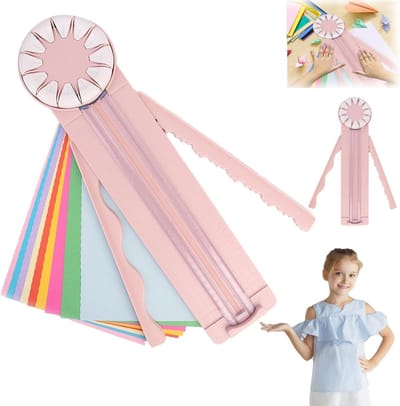 Multifunctionele Papiersnijder - Roltrimmer Snijmachine - Kaarten Knutselen - 12 Snijpatronen - 305 cm Snijblad - Roze
