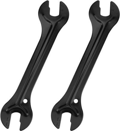 Daity 2-delige set - Fietsnaaf conische sleutel - 13/14/15/16 mm conische sleutel - koolstofstaal - voor het repareren van fietsnaven.