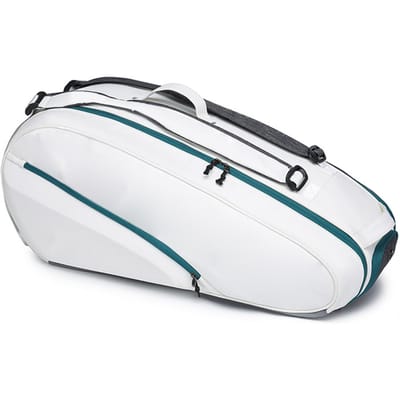 Sac de Tennis 6 Raquettes Grande Capacité Sac à Dos Multi-couches pour Raquettes avec Compartiment à Chaussures Sangle d'Épaule Réglable Gris