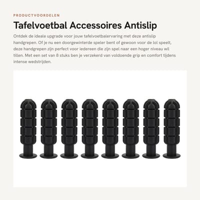 Dailygoods- Tafelvoetbal Handgreep Antislip - Tafelvoetbal Accessoires - Plastic - Set van 8 - Buitenspeelgoed - Duurzaam