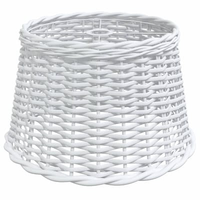 vidaXL - Plafondlampenkap - Ø45x28 - cm - wicker - wit