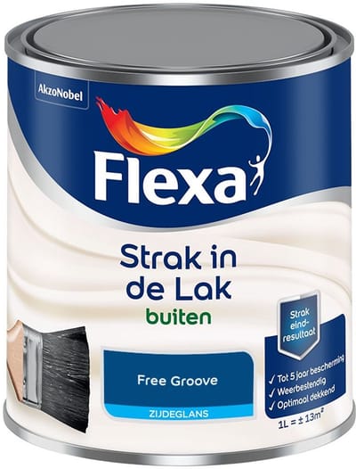 Flexa - Strak In De Lak Buitenlak Zijdeglans - Free Groove - Mengverf - 1 L