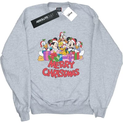 Disney Meisjes Mickey Mouse en vrienden Kerstmis Sweatshirt (Sportgrijs)