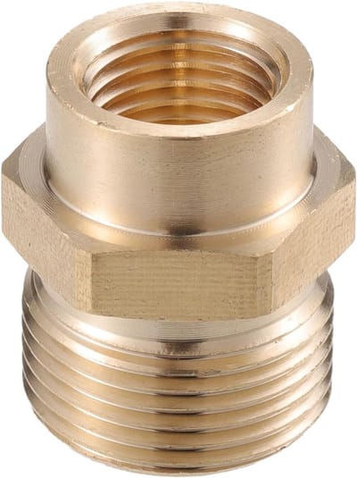Hoge Druk Reiniger Aansluiting, M14x1.5 naar 14mm M22X1.5 Adapter, Messing Schroefslang Verbinder voor Hogedrukreinigers en Tuinspuiten