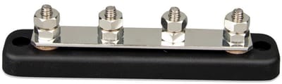 DC Verdeelrail 250A 2P met 12 schroeven + ABS kap