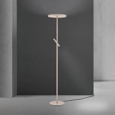 ORION LED vloerlamp Teide, kaki, metaal, leeslamp, dimmer