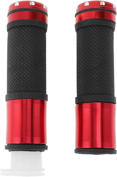 Motorfiets Handvatten Set - Non-slip Aluminium en Rubber Handgrepen voor Scooter, Fiets en ATV - 7/8" en 15/16" Maten in Rood