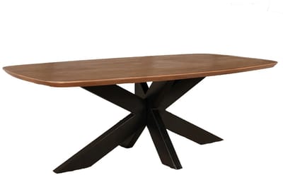 Salontafel deens ovaal mangohout 130cm walnoot Livy duurzaam hout mango
