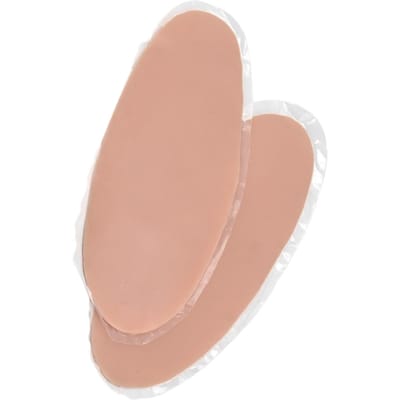 Coussinets de mollet en silicone, correcteurs de mollets auto-adhésifs, réutilisables, pour les mollets tordus L beige