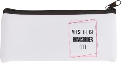 Akyol - meest trotse bonusbroer ooit Etui - Broer - trotse bonusbroer - verjaardagscadeau - verjaardag - cadeau - cadeautje voor broer - broer artikelen - kado - geschenk - gift - 20 bij 9 cm