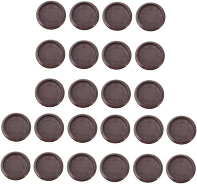 HEMOTON 24 Stuks Kunststof Bedstoppers - Meubelwieltjes 1-3/4 Ronde Meubelstoppers Voor Thuis