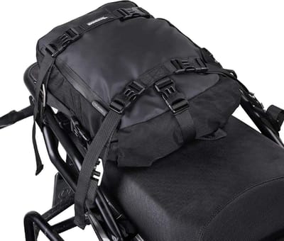 Multifunctionele waterdichte motortas voor achterrek zwart 10 liter - motoraccessoires - fietstas motor zijtassen