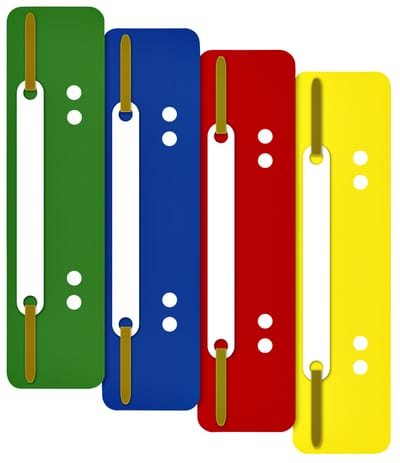 Kangaro - snelhechterstrip - assorti kleuren - 2-gaats - 38 x 148 mm - doos a 100 stuks