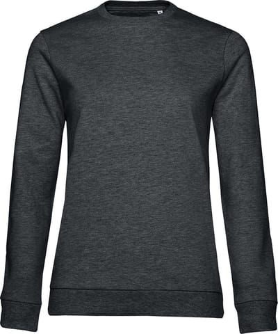 Sweater 'French Terry/Women' B&C Collectie maat S Heather Asphalt Grijs