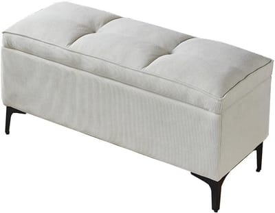 Opbergbankje Voor In De Hal Moderne Voetenbank Met Verborgen Opbergruimte Bedbankje Met Poten Opbergkist Voor In De Woonkamer Of Slaapkamer(Beige,80cm)