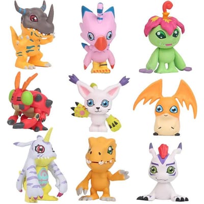 9 Stuks/set Digimon Digimon Adventure Anime Figuur Model PVC Verzameling Ornamenten Standbeeld Poppen Verjaardag Speelgoed Cadeaus Cadeaus gray