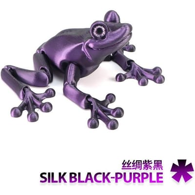 Figurines Grenouille Impression 3D Jouets Animaux Multi-articulés Mobiles Jouet Anti-stress Yeux de Simulation pour Accessoires de Maison Décoration de Chambre Cadeaux pour Enfants 15CM
