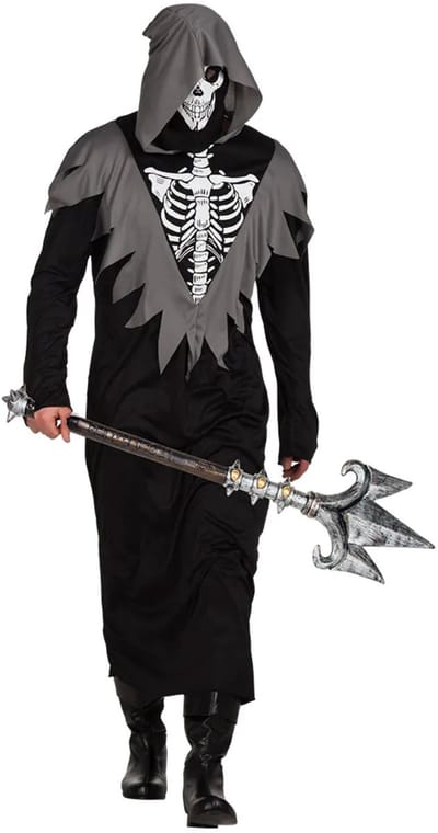 Boland bewaker kostuum - skelet - zwart - voor heren - halloween thema 54/56