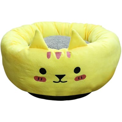 Winter Cartoon Schattig Warm Kattennest Eiertaartnest Plus Fluweel Verdikt Rond Nest Kittennest Cartoon Huisdiernest S