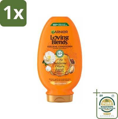 1 x Garnier Loving Blends Argan- en Cameliaolie Conditioner 250 ml- Droog Haar - Dof Haar - Voeding Haar - Glans Haar - Arganolie