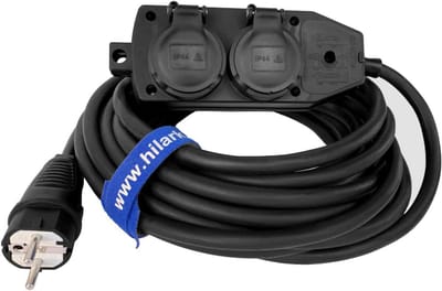 Elektrische Verlengkabel H05RR-F 3x2,5 16A - 1 meter