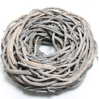 DBT Krans Landelijk Wijntakken-Natuurlijke Materialen Grijs D 38 cm H 12 cm