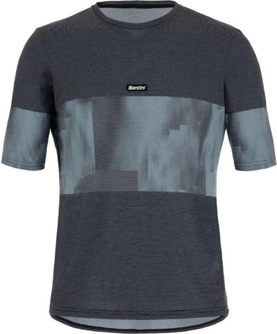 Santini Fietsshirt Korte Mouwen Heren Blauw - Forza Indoor Training Tech Sleeveless T-Shirt Nautica Blue - L