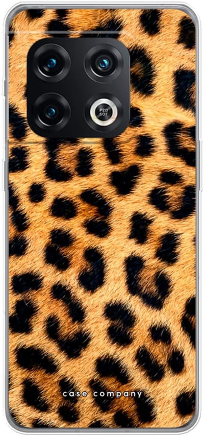 Case Company® - Hoesje geschikt voor OnePlus 10 Pro hoesje - Luipaard - Soft Cover Telefoonhoesje - Bescherming aan alle Kanten en Schermrand