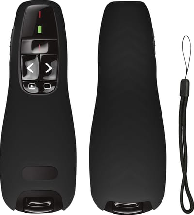 kwmobile siliconen presentatie klikker hoesje - Geschikt voor Logitech R 400 - Laserpointer case in zwart