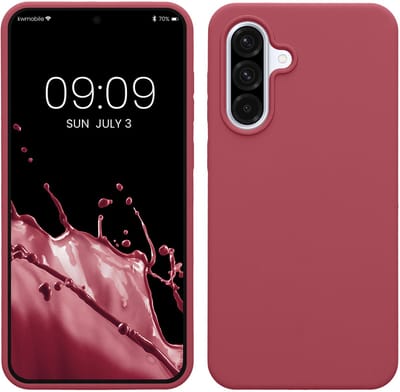 kwmobile telefoonhoesje geschikt voor Samsung Galaxy A36 5G - Hoesje met siliconen coating - Smartphone case in donkerroze