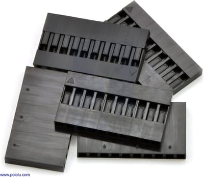 1x9-Pin 5-Pack 0.1" (2.54mm) Krimpconnectorbehuizing: Pololu-1909