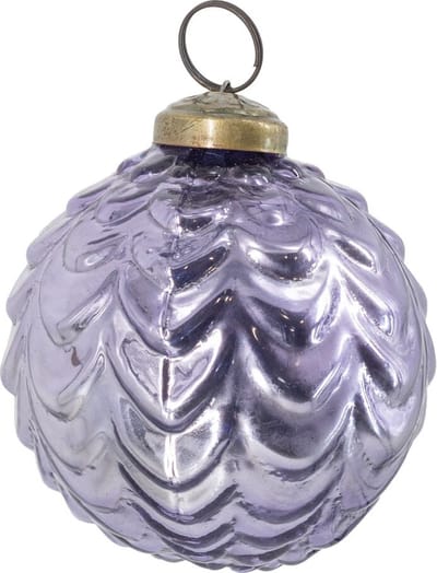 HomeBound by KY | Glazen kerstbal paars | 7,5x7,5cm | kerstbal