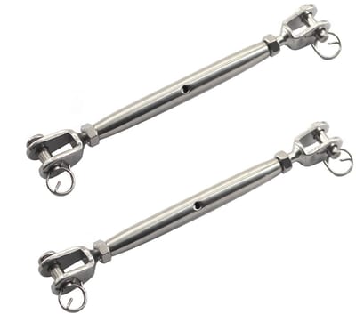 RVS rig schroef met gesloten behuizing M6 - 2 stuks, twist lock spanner voor optimale spanning