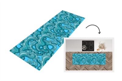 Keukenloper - Loper keuken - Zee - Patronen - Marmer - 150x50 cm - Keukenloper vinyl